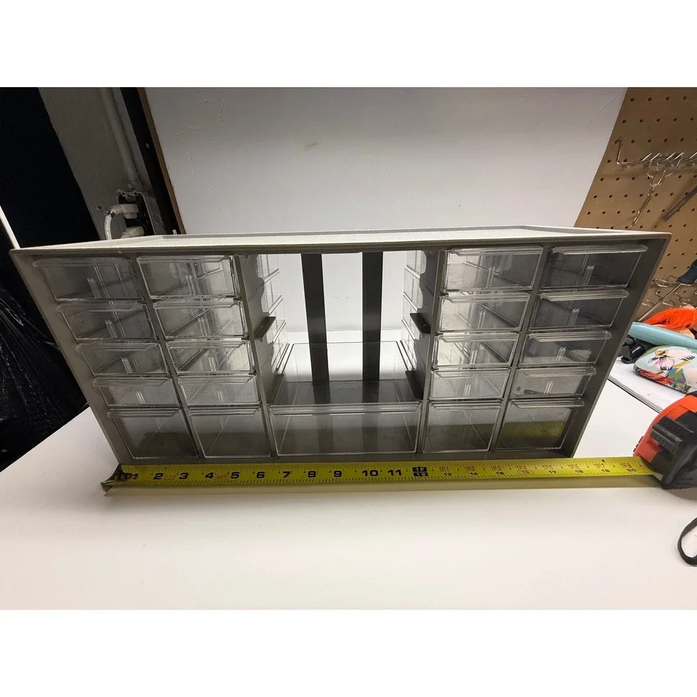 Akro-Mils 26 Drawer Plastic Small Parts Storage Cabinet Gray Model 10-136